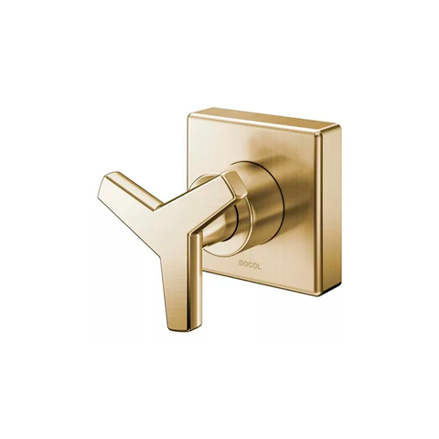 Acabamento para Registro Docol City 877172 Docolbase 1/2", 3/4" e 1" Ouro Escovado
