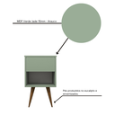 Ver imagem 6 de Kit 2 Mesas de Cabeceira Retrô Pés Palito 100% Mdf Plancasa:verde Jade