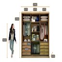 Ver imagem 4 de Guarda Roupa Arezzo 3 Portas 8 Gavetas 1 Espelho Cor:cumaru