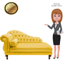 Ver imagem 5 de Recamier Sofá Direito Larissa 150cm Sala Corano Bege - Incasa Decor