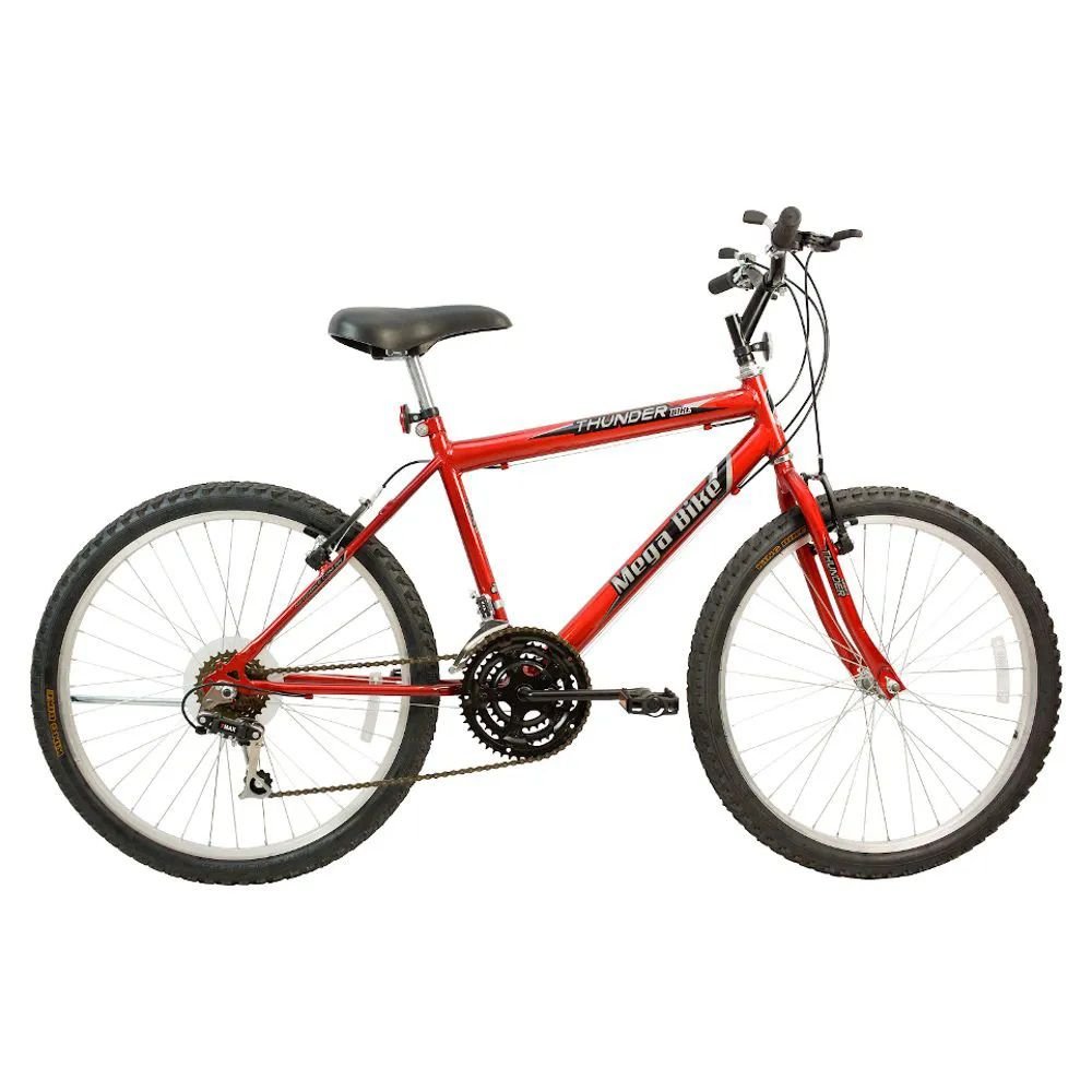 Bicicleta Infantil Thunder Aro 24 Freios VBreak Aço 21v Mega Bike