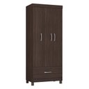 Ver imagem 2 de Guarda Roupa Solteiro Prince 3 Portas e 1 Gaveta -demóbile:café Touch