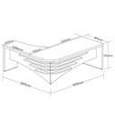Ver imagem 3 de Conjunto 5 Peças com Mesa para Escritório Diretor em Tamburato, Gaveteiro Marrom/Nogal/Preto Artany