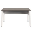 Ver imagem 4 de Mesa Escrivaninha com 135cm Industrial Tampo Chanfrado e Pés Metálicos Executive Cinza Sagrado e Branco
