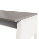 Ver imagem 6 de Mesa Escrivaninha com 135cm Industrial Tampo Chanfrado e Pés Metálicos Executive Cinza Sagrado e Branco