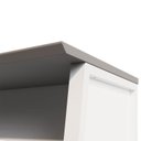 Ver imagem 7 de Mesa Escrivaninha com 135cm Industrial Tampo Chanfrado e Pés Metálicos Executive Cinza Sagrado e Branco