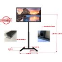 Ver imagem 3 de Suporte Suportaço Ped-05 de Chão para Tv/monitor de 14 até 75 Preto