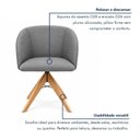 Ver imagem 5 de Kit 2 Poltronas Giratória Linho Premium Base Madeira Maciça Maya