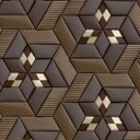 Ver imagem 1 de Papel de Parede 3D Marrom e Dourado Geometrico Autocolante