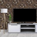 Ver imagem 3 de Papel de Parede 3D Marrom e Dourado Geometrico Autocolante