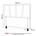 Ver imagem 4 de Cabeceira Cama Box Casal Queen Size Amber 160cm Estofada Linho Bege - Desk Design