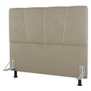 Ver imagem 1 de Cabeceira Cama Box Casal Queen Size Amber 160cm Estofada Linho Bege - Desk Design