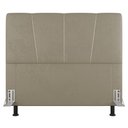 Ver imagem 5 de Cabeceira Cama Box Casal Queen Size Amber 160cm Estofada Linho Bege - Desk Design