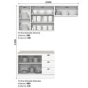 Ver imagem 4 de Cozinha Modulada 4 Portas Balcao Tampo 200 Cm Americana Branco Calcare Henn
