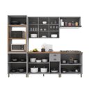 Ver imagem 5 de Armário Cozinha Modulada Completa Americana 100% MDF 270cm Provence Multimóveis Crink-CPL007 Cinza