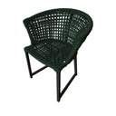 Ver imagem 2 de Kit 6 Cadeiras Salinas Corda Náutica Base em Alumínio Preto/verde Musgo