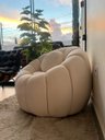 Ver imagem 7 de Poltrona Decorativa Giratória Concha c/Almofada Boucle Bege Abobora -Vimont Moveis