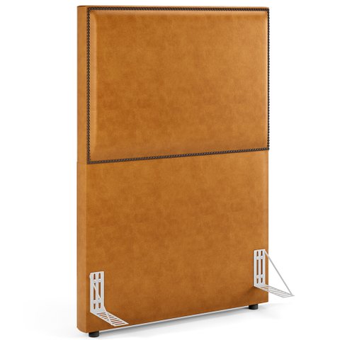 Cabeceira Box Solteiro Com Tachas 100 cm Vicenza L02 Couríssimo Whisky - Lyam Decor
