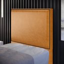 Ver imagem 3 de Cabeceira Box Solteiro Com Tachas 100 cm Vicenza L02 Couríssimo Whisky - Lyam Decor