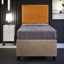 Ver imagem 2 de Cabeceira Box Solteiro Com Tachas 100 cm Vicenza L02 Couríssimo Whisky - Lyam Decor