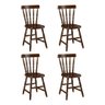 Conjunto com 4 Cadeiras de Jantar Madeira Maciça Multimóveis Cr50087  - 1
