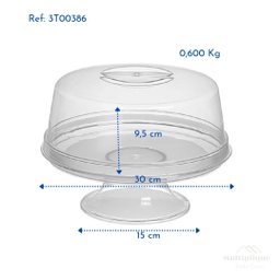 Kit 02 Porta Bolos Boleira com Pedestal Resistente 195 x 300 - 2