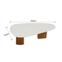 Ver imagem 4 de Conjunto Sala de Jantar Mesa Orgânica 200cm 6 Cadeiras Belle com Tampo Vidro Cinamomo/Sintético Terr