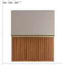 Ver imagem 2 de Armário Aéreo 1 Porta MDF 1 Porta Ripada Basculante 60cm Proença Marrom/Nogueira/Nude Prime