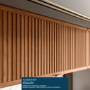 Ver mais imagens de Armário Aéreo 1 Porta MDF 1 Porta Ripada Basculante 60cm Proença Marrom/Nogueira/Nude Prime