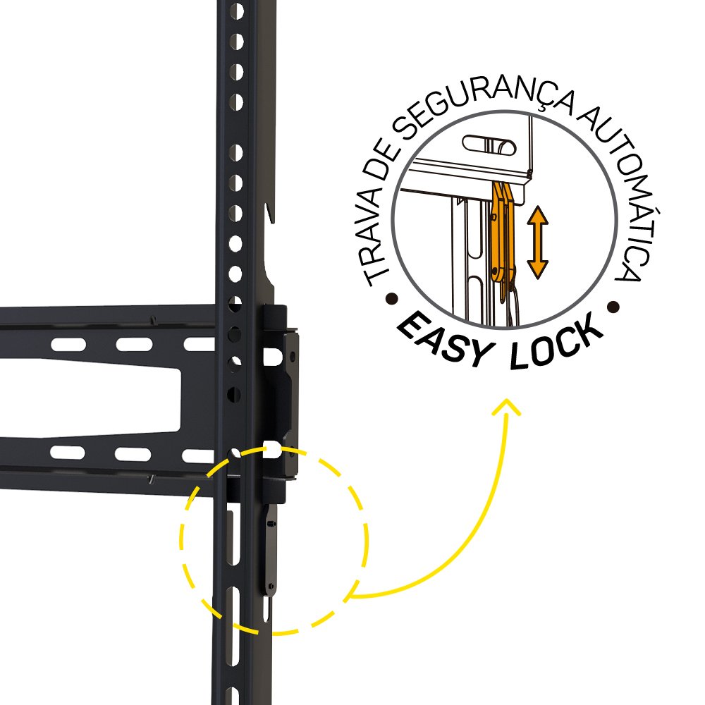 Suporte Fixo para Tv de 32'' a 86'' até 50kg Vesa 600 - Elg - 3