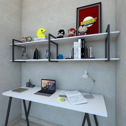 Prateleira Industrial para Livros - Ferro e Madeira - Estante de Parede - 1