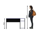 Ver imagem 5 de Mesa Gamer com 1 Prateleira Preto com Vermelho Tecnomobili Me4152 Cor: Preto/azul
