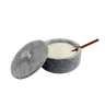 Açucareiro Farinheira Gourmet Pedra Sabão com Colher G 12cm - 2