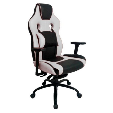 Cadeira Gamer com Almofada Linha Gamer Racing Branco