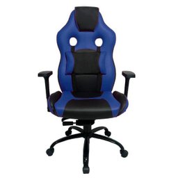 Cadeira Gamer com Almofada Linha Gamer Racing Azul - 5