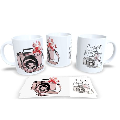 Caneca de Porcelana Branca Personalizada Profissões Fotografia