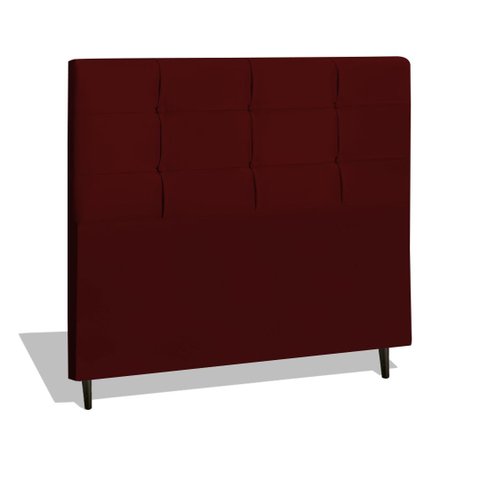 Cabeceira Estofada Box Solteiro Encosto para Cama Hylux 94x126 Marsala
