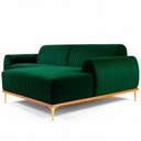 Ver imagem 4 de Sofá Cocie 3L Reclinável com Chaise 230cm Verde Veludo Sal Movelaria