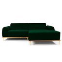 Ver imagem 1 de Sofá Cocie 3L Reclinável com Chaise 230cm Verde Veludo Sal Movelaria
