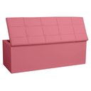Ver imagem 4 de Kit Cabeceira e Calçadeira Baú Casal 1,40m Roma Suede Rosa - Pallazio