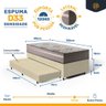 Cama Box com Colchão de Espuma D33 Millenium One Face + Auxiliar de Espuma Unique Solteiro 88cm - 6