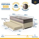 Ver imagem 6 de Cama Box com Colchão de Espuma D33 Millenium One Face + Auxiliar de Espuma Unique Solteiro 88cm