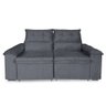 Sofá Retrátil e Reclinável 2 Lugares Verona 1,80m - Élpis Móveis - Veludo Cinza - 2