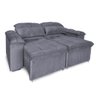 Sofá Retrátil e Reclinável 2 Lugares Verona 1,80m - Élpis Móveis - Veludo Cinza - 5