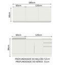 Ver imagem 4 de Armário de Cozinha Compacta 180cm Branco Glamy Madesa 05