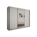 Ver imagem 1 de Guarda Roupa Casal 3 Portas de Correr (1 C/ Espelho) e 6 Gavetas Paradizzo/palazzo Neve - Novo