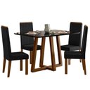 Ver imagem 2 de Conjunto Sala de Jantar 4 Cadeiras Livia