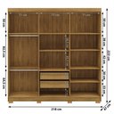 Ver imagem 3 de Guarda Roupa Casal 6 Portas 2 Gavetas 218 Cm 10037 Vlr Nature