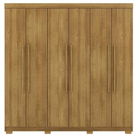 Guarda Roupa Casal 6 Portas 2 Gavetas 218 Cm 10037 Vlr Nature