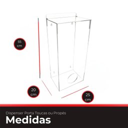 Dispenser Porta Toucas ou Propés em Acrílico Grande - 5